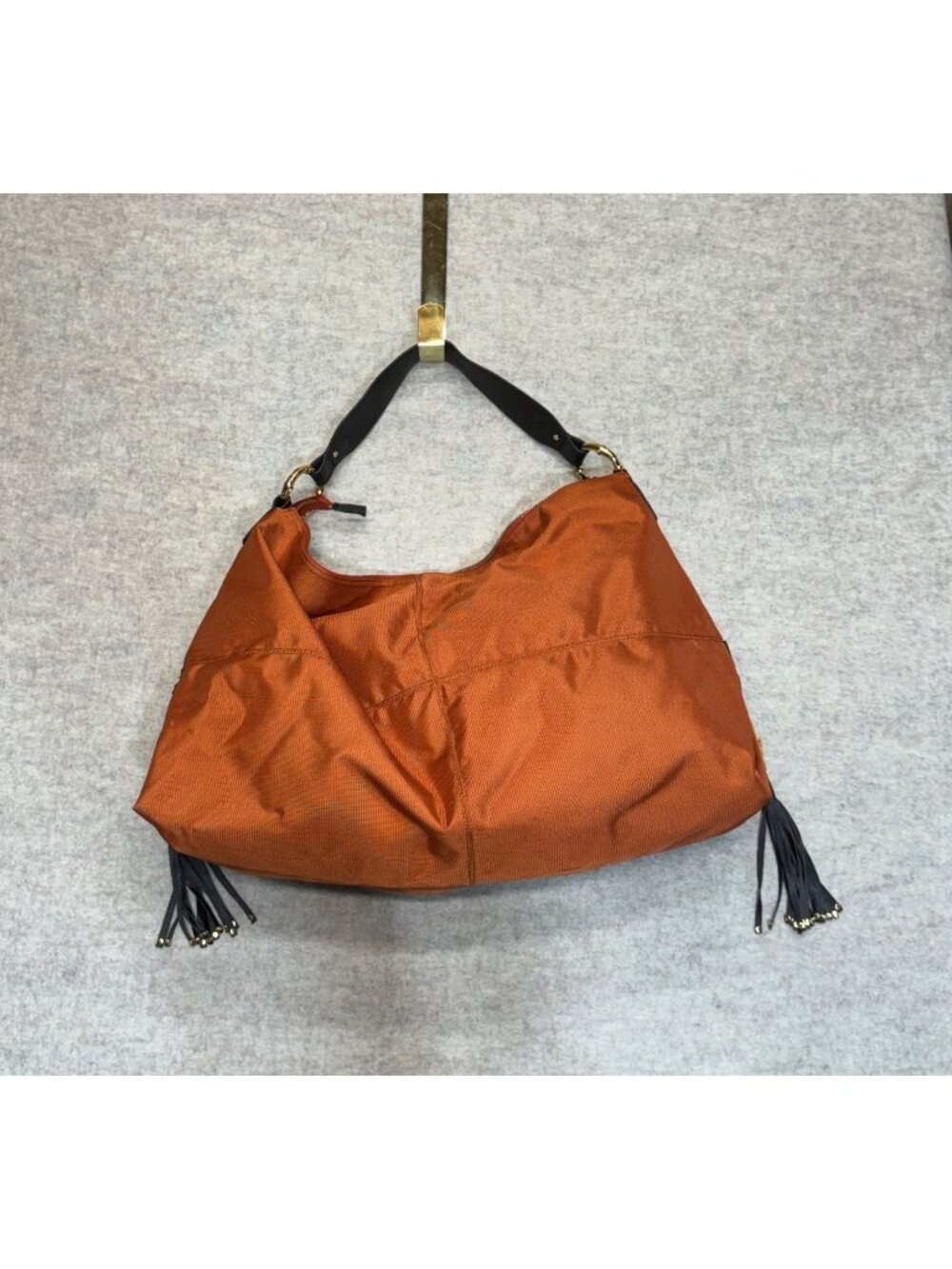 JEAN-PIERRE KLIFA Anteprima-Nueva Shoulder Bag Purse Orange Tassel Hobo Handbag - Picture 10 of 16